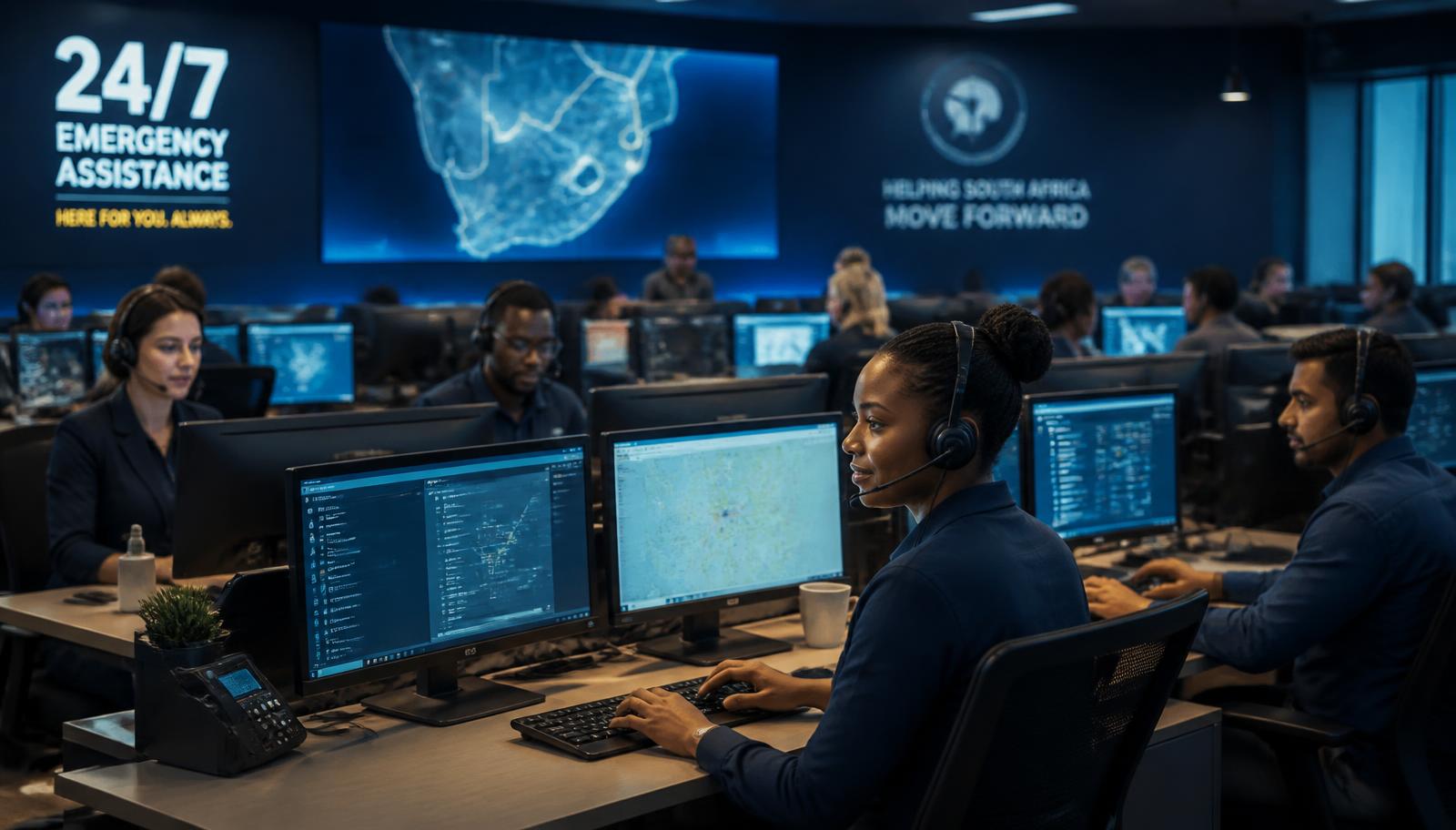 Affinity Connect 24/7 assistance call centre operators coordinating dispatch